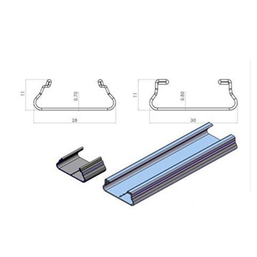 Connector de canal de bloqueig d'alumini d'efecte hivernacle